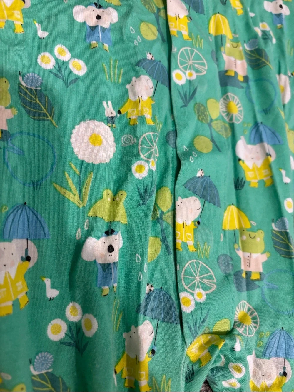 Magnetic me 6-9 month green rain footless onesie